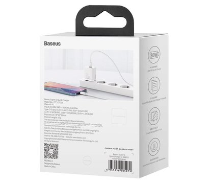 Изображение 7 Зарядное устройство Baseus Super Si Quick Charger Black — CCSUP-J02 White