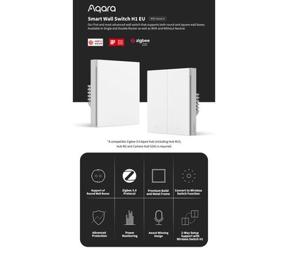 Зображення 3 Смарт вимикач Aqara H1 - WS-EUK01
