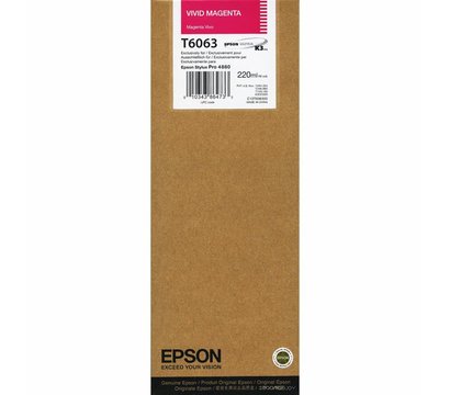 Зображення 2 Картридж для принтерів Epson T6063 для Stylus Pro 4800/4880 Vivid Magenta - C13T606300