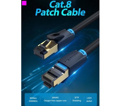 Изображение 2 Патч-корд витая пара Vention IKABG SFTP Cat 8 (1.5 м) black