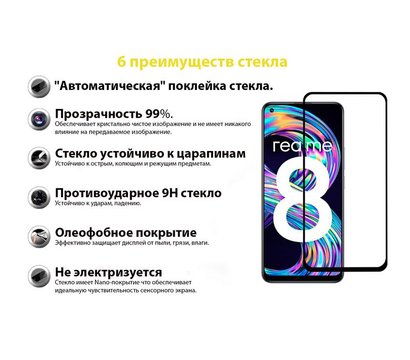 Зображення 2 Захисне скло BeCover для Realme 8/8 Pro Black - 706684