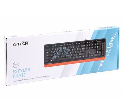 Зображення 4 Клавіатура A4Tech Fstyler FKS10 USB Black+Orange