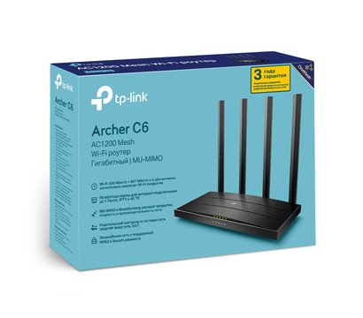 Зображення 10 Роутер для дому та офісу TP-Link Archer C6 V3