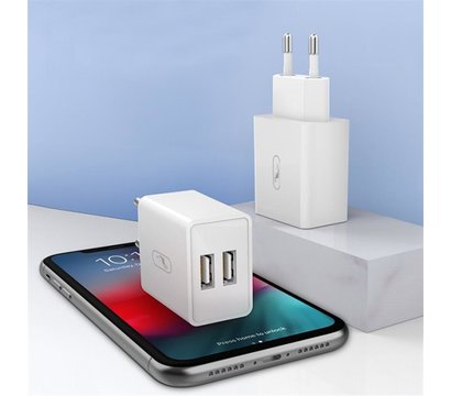Зображення 3 Зарядний пристрій SkyDolphin SC30L (2USB, 2.1A) White - MZP-000112 + кабель Lightning
