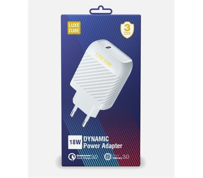 Зображення 2 Зарядний пристрій Luxe Cube Dynamic 18W (1USBх3A) White – 4446689880643
