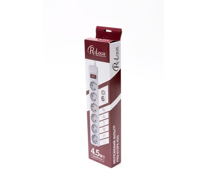 Зображення 3 ProLogix PRS-075P6-45G, 6 р, 4.5 м, Grey 6 розеток, Довжина шнура: 4.5 м