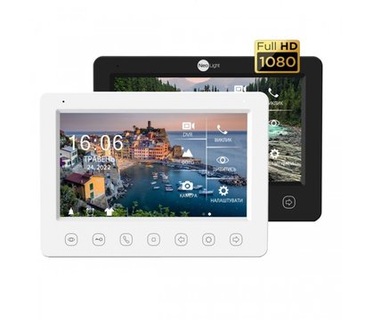 Зображення 8 Відеодомофон NeoLight KAPPA+ HD WF White сенсорні кнопки, Колір корпусу: білий