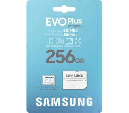 Зображення 14 Карта пам`яті Samsung Evo Plus Class 10 256GB + SD адаптер — MB-MC256KA/RU