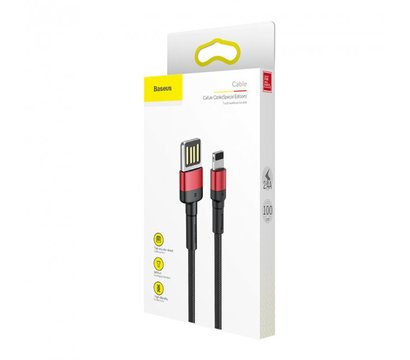 Изображение 3 Кабель Baseus Cafule Cable（Special Edition）USB For iP 1m Red+Black - CALKLF-G91