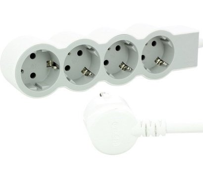 Изображение 3 Стандарт 4х2К+З, 16 А, 3 м, white/gray - 694561 4 розеток