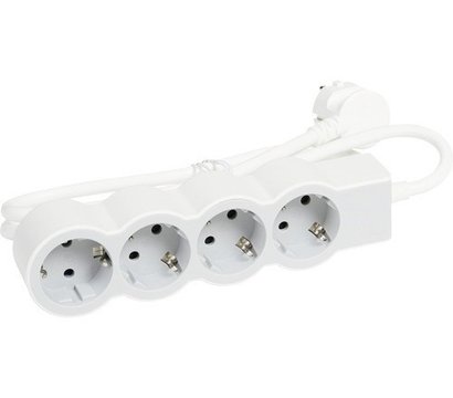 Изображение 4 Стандарт 4х2К+З, 16 А, 3 м, white/gray - 694561 4 розеток