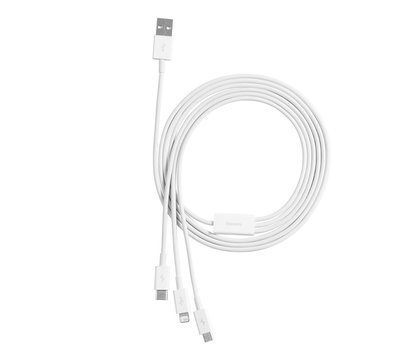 Зображення 2 Кабель Baseus Superior USB to M+L+C 3.5А 1.5m White - CAMLTYS-02