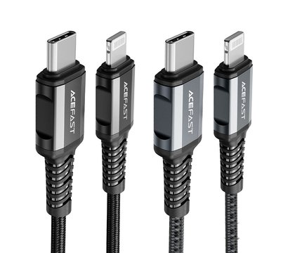 Изображение 2 Кабель Acefast C1-01 USB Type-C Lightning 3 A 1,2m Black - AFC1-01B