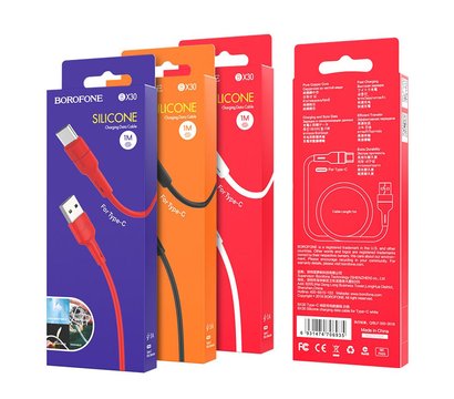 Изображение 2 Кабель Borofone BX30 Silicone USB Type-C 3 A 1m White - BX30CW