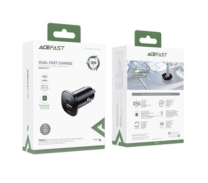 Зображення 3 Зарядний пристрій Acefast B1 mini 38W(USB-C+USB-A) Black – AFB1B