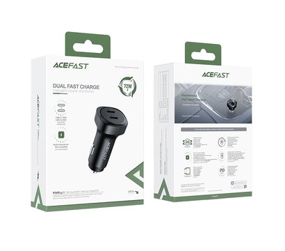 Зображення 3 Зарядний пристрій Acefast B2 72W dual USB-C Black – AFB2B