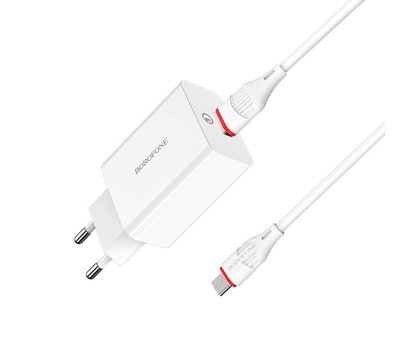 Зображення 3 Зарядний пристрій Borofone BA21A Long journey single port QC3.0 (Micro) White – BA21AMW