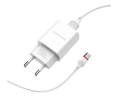 Изображение 4 Зарядное устройство Borofone BA20A Sharp single port charger set(Type-C) White – BA20ACW
