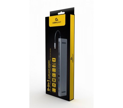 Зображення 4 Док станція для планшета Cablexpert A-CM-COMBO9-01, USB Type-C 9-в-1
