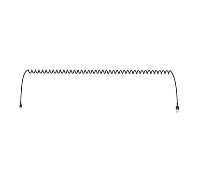 Зображення 3 Кабель ColorWay USB-Lightning, spiral, 2.4А, 1м, Black - CW-CBUL051-BK
