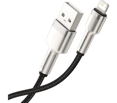 Зображення 4 Кабель Baseus Cafule Metal USB-Lightning, 2м Black – CALJK-B01