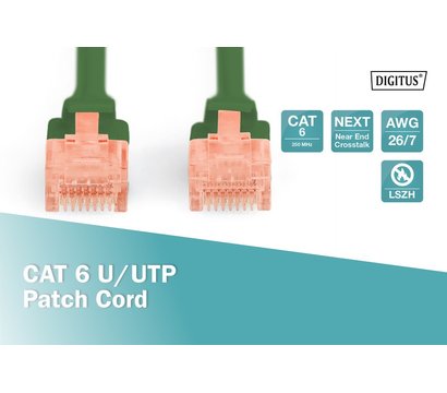 Зображення 2 Патч-корд кручена пара Digitus DK-1617-100/G UTP Cat 6 (10 м) green