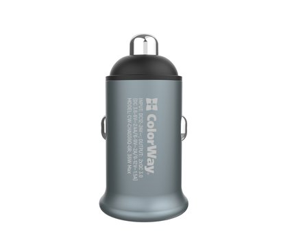 Изображение 4 Зарядное устройство ColorWay (2USBx2.4A, 36W) Quick Charge 3.0 Gray – CW-CHA036Q-GR