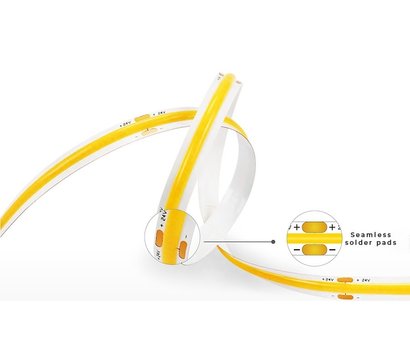 Изображение 3 LED лента Prolum Pro COB-480 IP20 24V, cold white под 24В, Цвет свечения: холодного белого