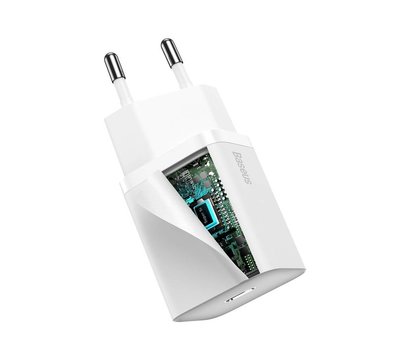 Изображение 4 Зарядное устройство Baseus Super Silicone PD Charger (1USB-C) 20W White – CCSUP-B02