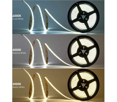 Изображение 6 LED лента Prolum Pro COB-480 IP20 24V, cold white под 24В, Цвет свечения: холодного белого