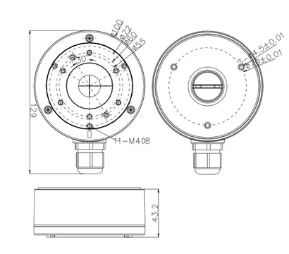 Зображення 2 Коробка з`єднувальна HikVision DS-1280ZJ-XS (black)