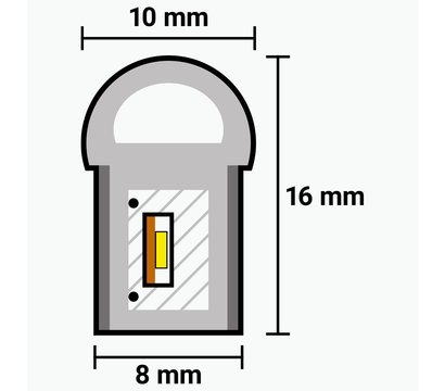 Изображение 3 LED гибкий неон Prolum LF 2835-120 IP68 12V, red под 12В, Цвет свечения: красного
