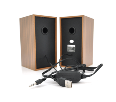 Зображення 2 Акустична система 2.0 Kisonli T-002A USB + 3.5mm, Brown