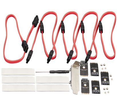 Изображение 3 Frime PCI-E x16 to 5 x M.2 (B Key), JMB585 – ECF-PCIEtoSSD010