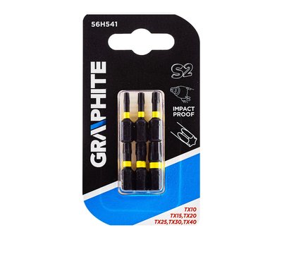 Зображення 2 Біти Graphite TX10/15/20/25/30/40 x 25 мм, 6 шт. - 56H541