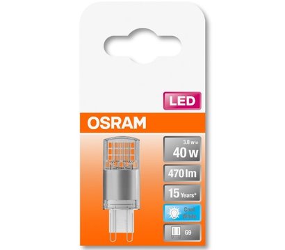 Зображення 6 LED лампочка Osram LEDPIN40 3,8W/840 230V CL G9 FS1 - 4058075432420 на 40 Вт