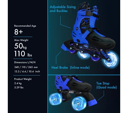 Зображення 6 Ролики для дітей Neon Combo Skates Blue - NT09B4