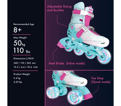 Изображение 8 Ролики для детей Neon Inline Skates Turquoise - NT09T4