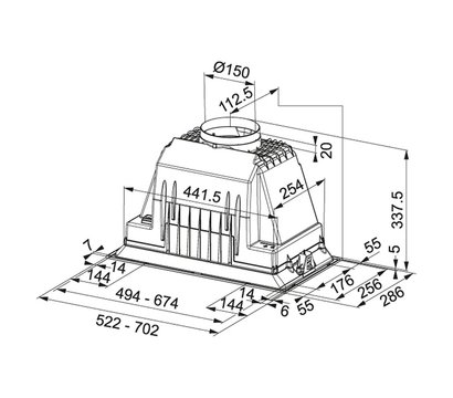 Изображение 2 Вытяжка Franke Inca Plus FBI 525 PLUS, 305.0599.543