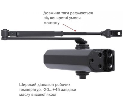 Зображення 2 Дотягувач Ryobi D-2055V BC STD Black до 100 кг, Колір корпусу: чорний