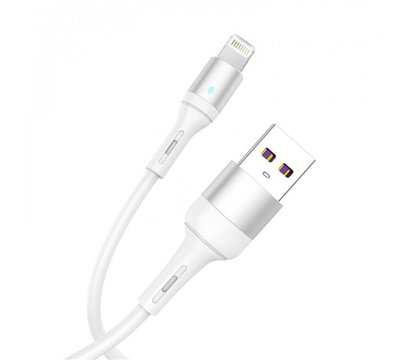 Зображення 3 Кабель SkyDolphin S06L LED Smart Power USB - Lightning 1м, White - USB-000555
