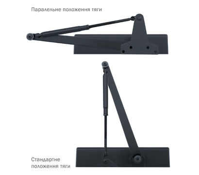 Изображение 6 Доводчик Ryobi D-2550 BC UNIV Grey Antracite верхний, Цвет корпуса: антрацит