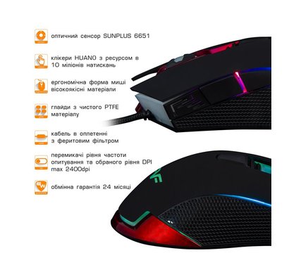 Изображение 2 Мышь Frime Falcon USB Black – FMC1980