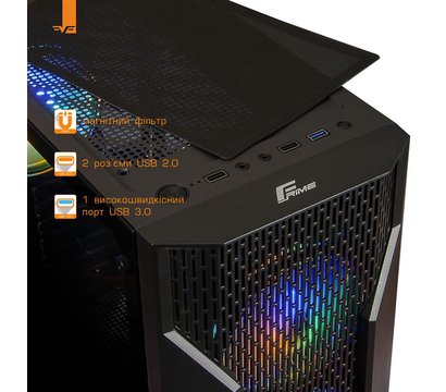 Изображение 3 Корпус Frime Legion Black USB 3.0 no PS – Legion-U3-GLS-4DTRMLT16.6WP