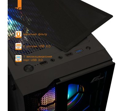 Зображення 8 Корпус Frime Nucleus Black USB 3.0 no PS – Nucleus-U3-GLS-4DTRMLT16.6WP