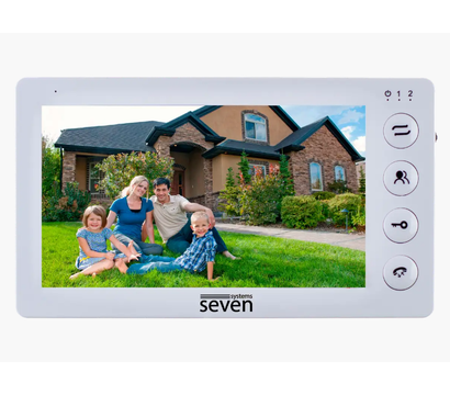 Зображення 2 Домофонна система Seven DP-7574 Kit White, Колір (домофон + панель): білий + чорний