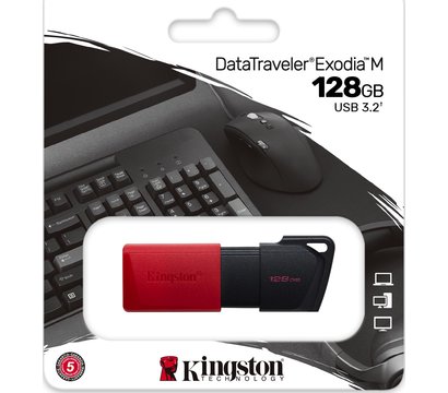 Зображення 6 USB флешка Kingston DataTraveler Exodia M Black/Red 128GB USB 3.2 - DTXM/128GB