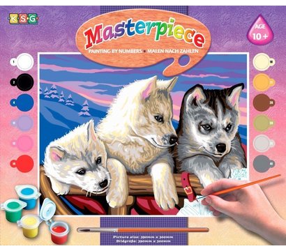Изображение 2 Развивающий Sequin Art Painting by numbers Senior Хаски - SA1036