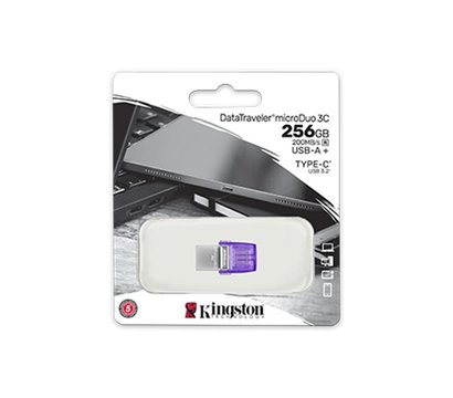 Зображення 3 USB флеш накопичувач Kingston DataTraveler microDuo 3C 256Gb USB3.0 - DTDUO3CG3/256GB