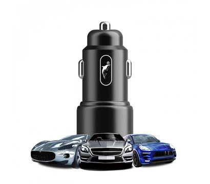 Зображення 2 Зарядний пристрій SkyDolphin SZ15 Aluminium QC3.0 (2USB, 2.4A) Black — AZP-000087